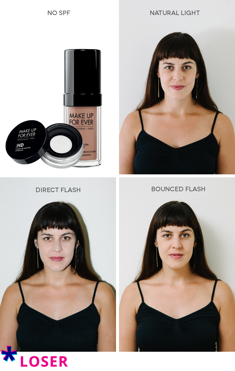 flash photography makeup