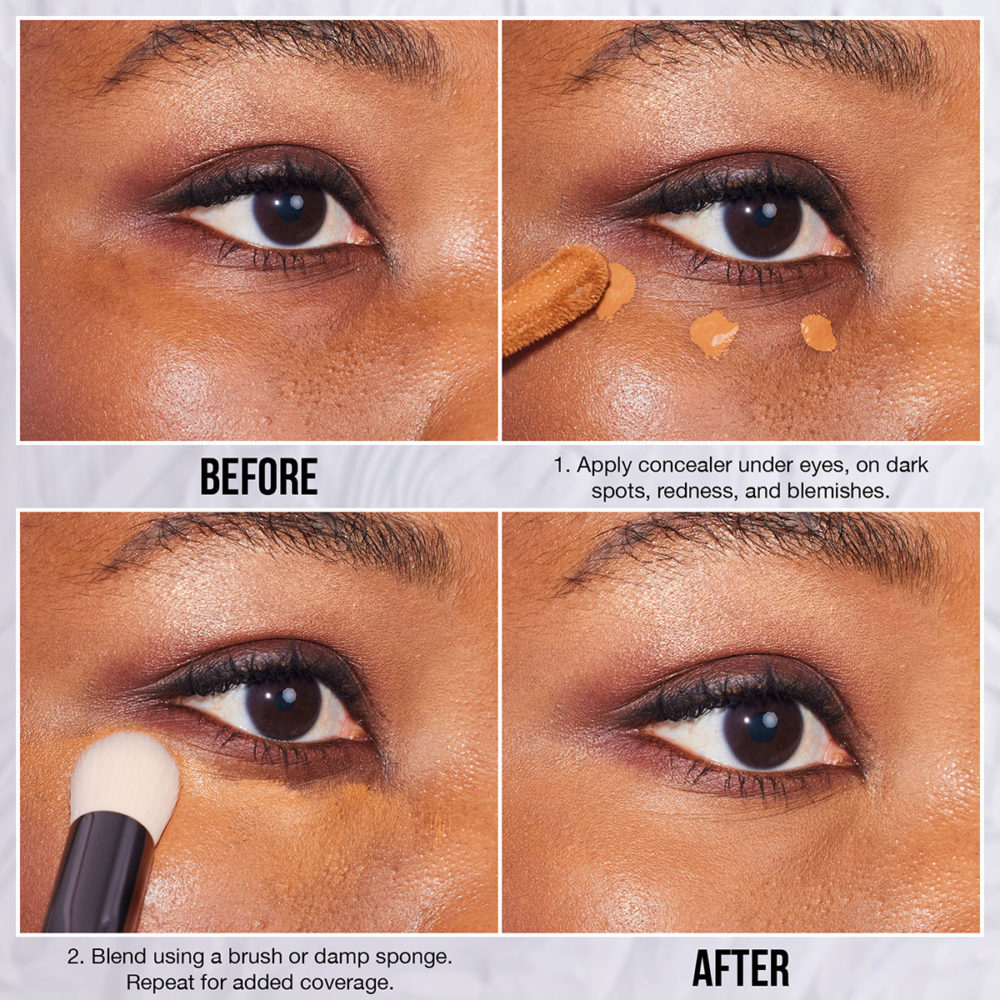 how to apply concealer without cakiness