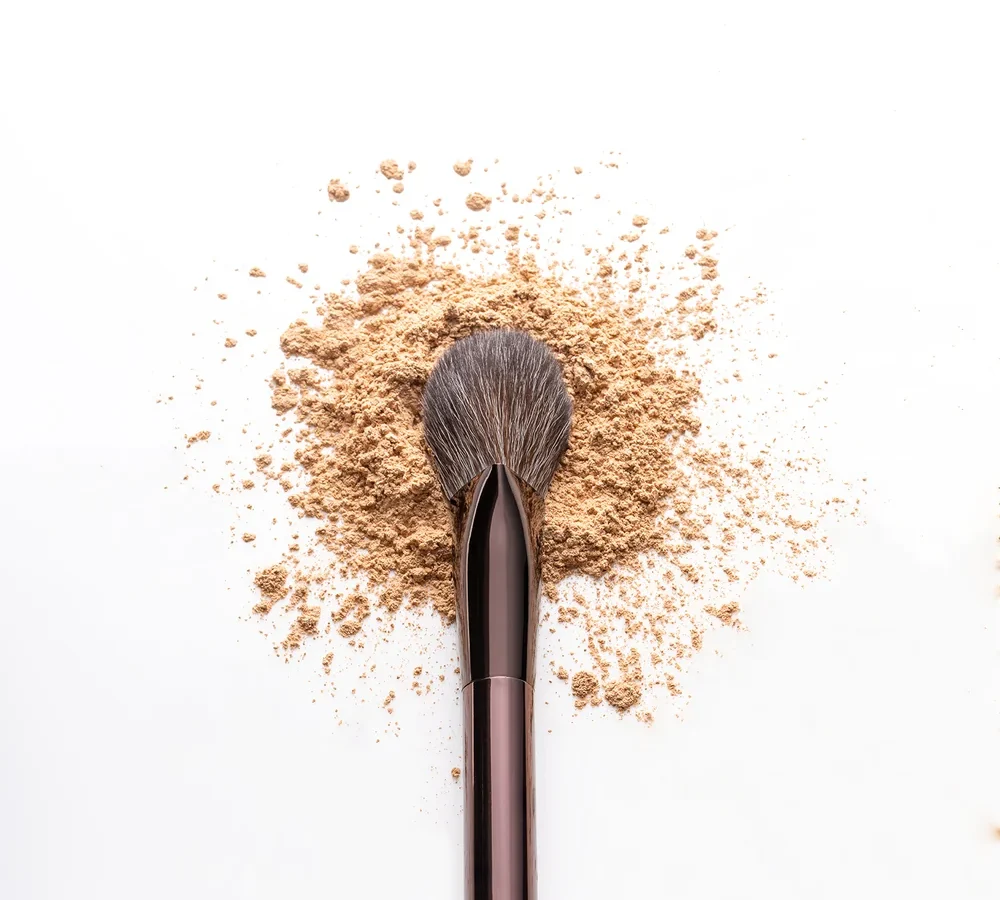 how to set under eyes without too much powder