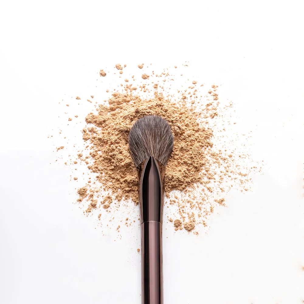 how to set under eyes without too much powder