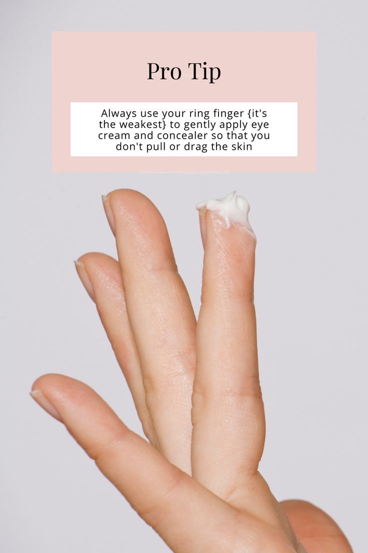 hydrating eye cream application