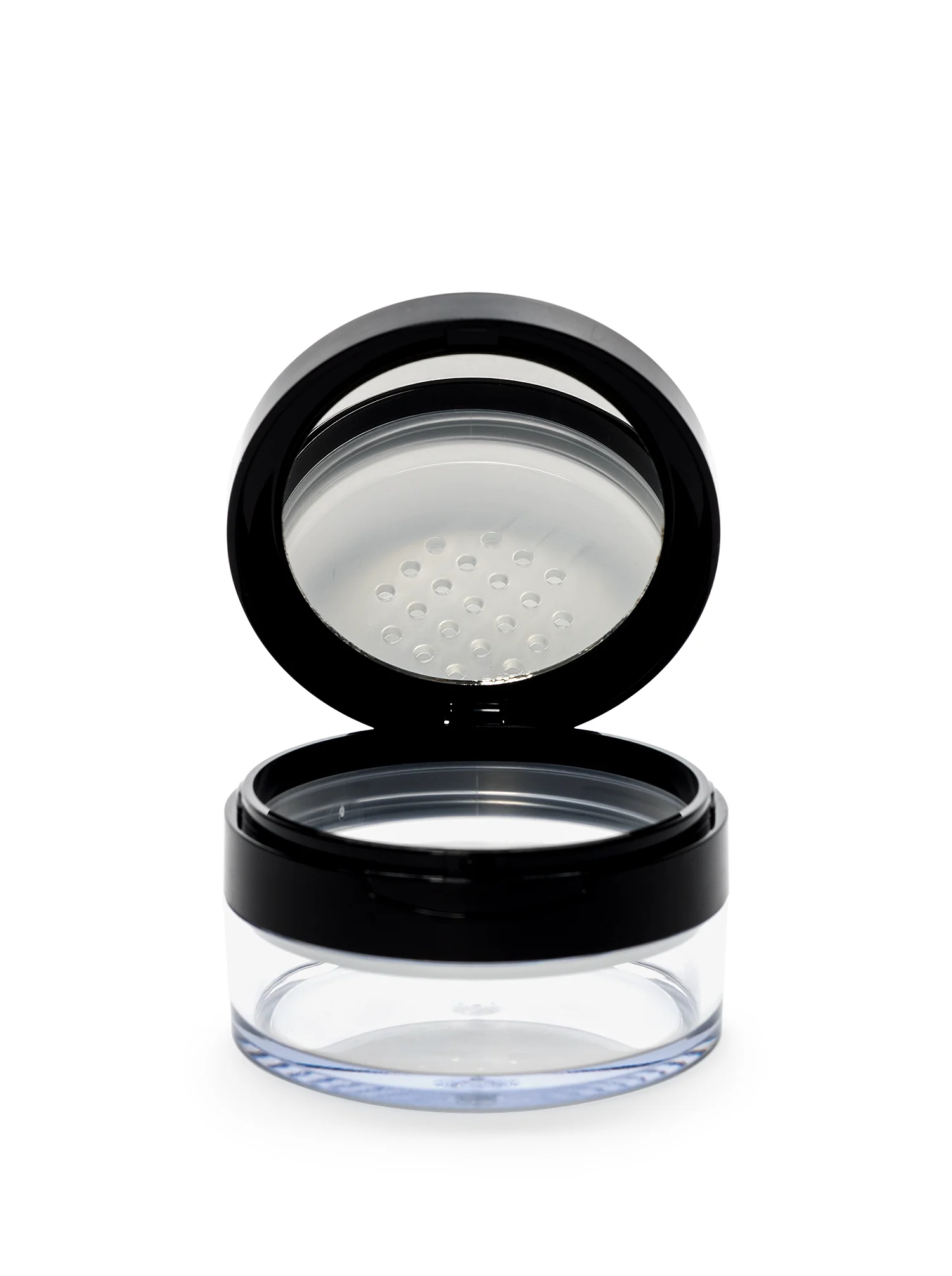 Comparison of translucent rice and cornstarch setting powder jars versus flash-reflective pure silica powders for flash photography